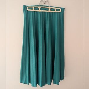 Vintage Tanjay Pleated Turquoise Skirt